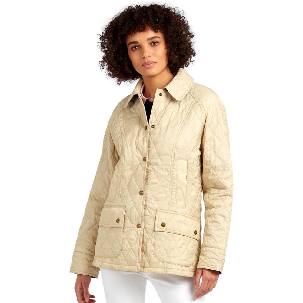Barbour Women's Summer Beadnell Quilted Jacket, Pearl, 18